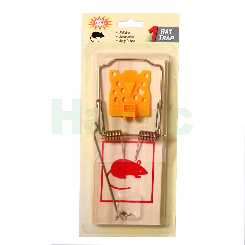 Haierc Reusable Wooden Rat Snap Trap Quick Rodent Killer Spring Mouse Trap HC2217BM-1