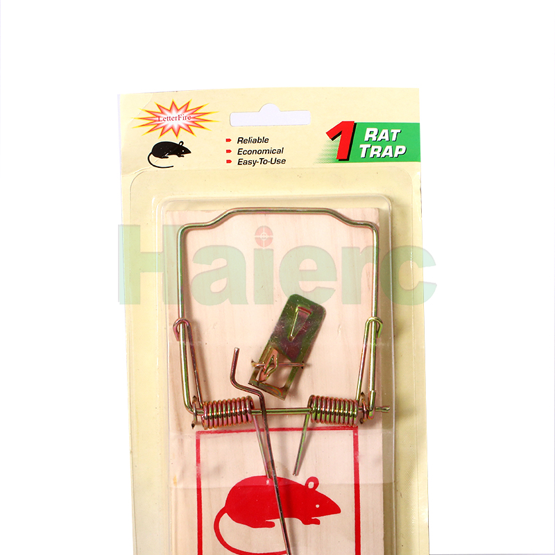 Haierc Reusable Wooden Rat Snap Trap Quick Rodent Killer Spring Mouse Trap HC2217BM-2