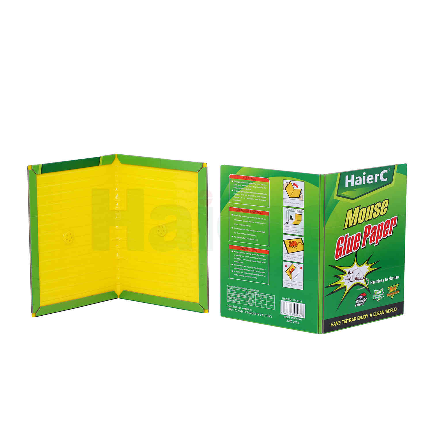 Haierc humane pest control rat catcher traps mouse glue board trap HC2303